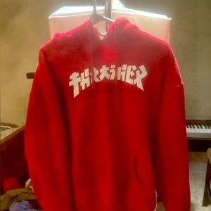 Red Thrasher hoodie Large